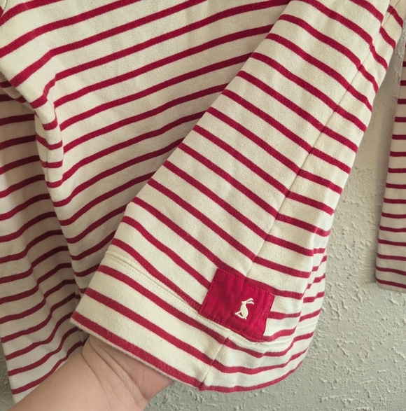 Joules Red & White Spirited Pullover Sweatshirt - Picture 4 of 7